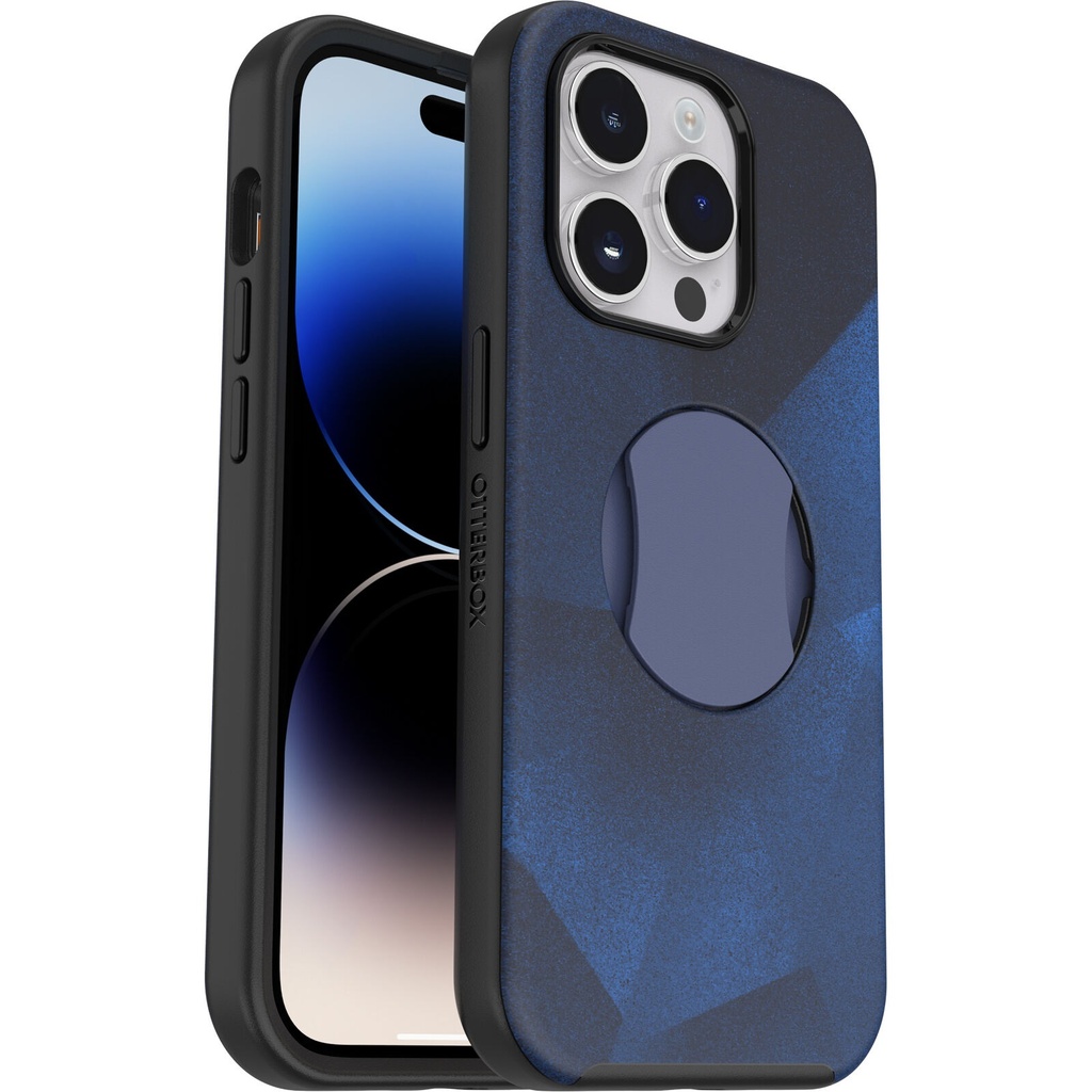840262398152 OtterBox OtterGrip Symmetry MagSafe Apple iPhone 14 Pro Case Blue Storm - (77-89884), DROP+ 3X Military Standard, Integrated Grip, 7 Years Warranty