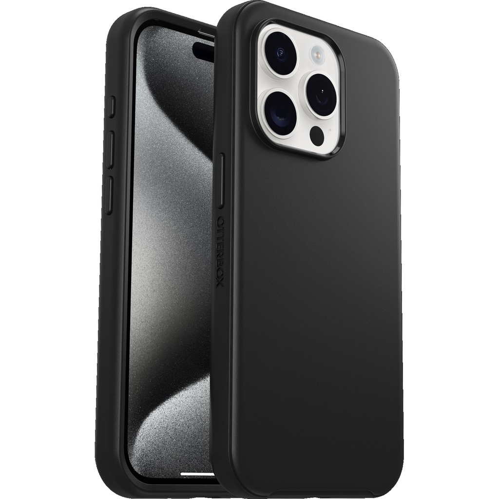 840304730131 OtterBox Symmetry Apple iPhone 15 Pro (6.1") Case Black - (77-92622), Antimicrobial, DROP+ 3X Military Standard, Ultra-Sleek,7 Years Warranty