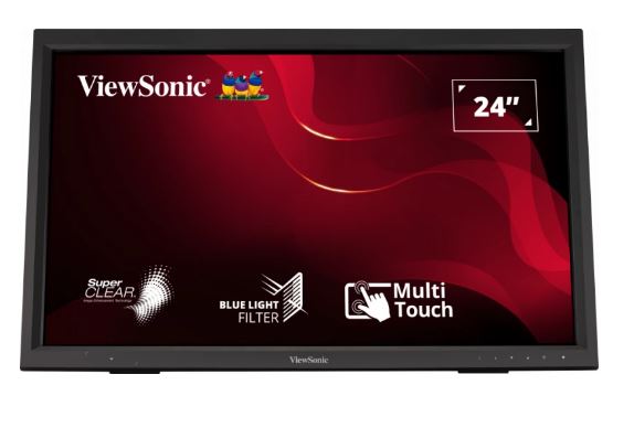 [766907008654] ViewSonic 24” TD2423 IR 10 Point Touch Advanced Ergonomics, Magnetic Pen Holder, 40 degrees Tilt, 7H Hardness VESA 100, Glove, Multi OS Touch Monitor
