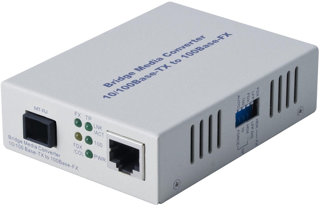 [NHA-FCR200MT] Alloy FCR200MT 10/100Base-TX to 100Base-FX Multimode Fibre (MT) Converter with LFP via FEF or FM. 2Km