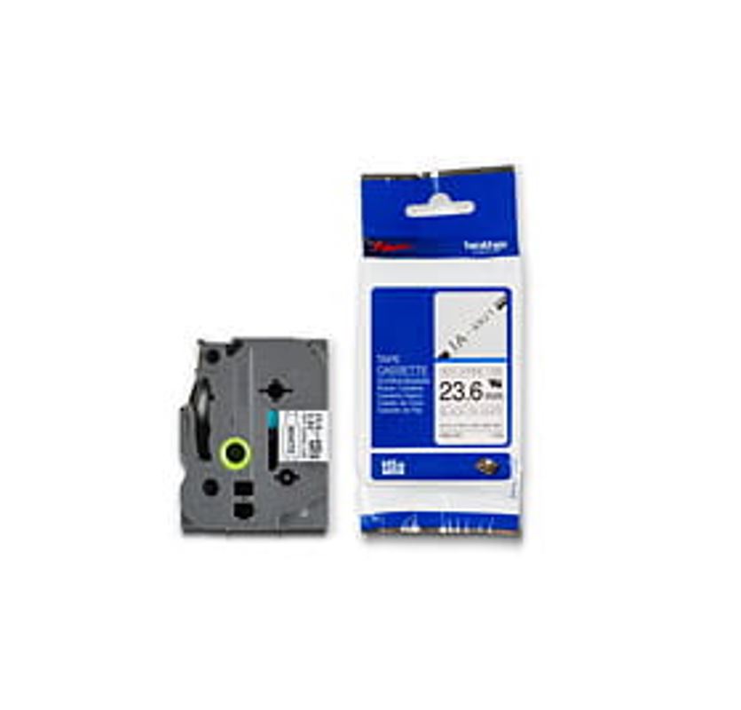 COB-HSE-251 Brother HSE-251 23.6mm Black on White Heat Shrink Tube - Combatible with PT-E550WVP