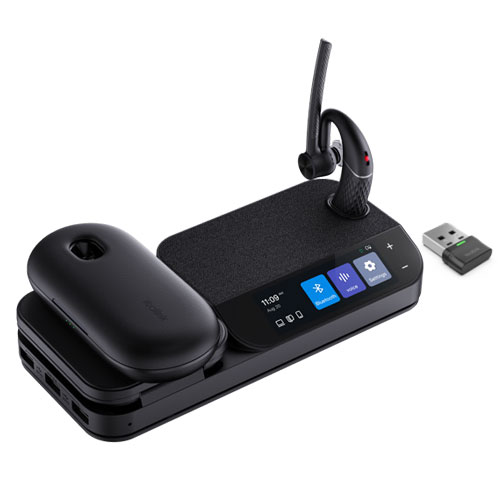 6938818318908 Yealink BH71 Workstation Pro Bluetooth Wireless Mono Headset, Mobile/PC/Deskphone,Office Worker,4-Mic Noise Cancellation 10H Talk Time
