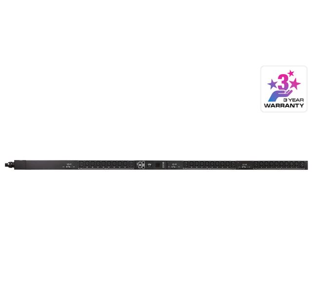 KVA-PG96330 Aten 32A 30-Outlet 3-Phase Switched eco PDU with Dual Ethernet port supporting 1Gbps