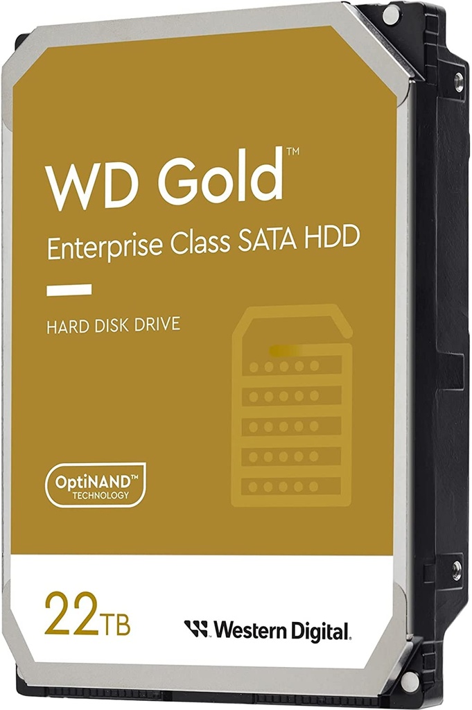 [WD221KRYZ-01BBAB0] Western Digital Gold 22TB 3.5" Enterprise Class SATA 6 Gb/s HDD 7200 RPM Cache Size 512MB 5-Year Limited Warranty