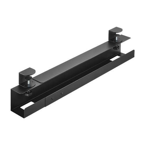 [6956745172486] Brateck Extendable Clamp-On Under Desk Cable Tray --  Black(LS)