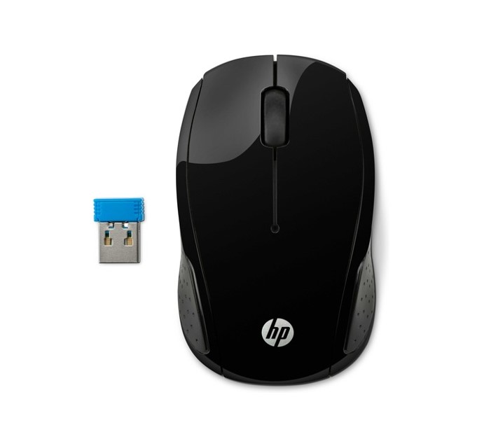 [889899982709] HP 200 Wireless Mouse Radio Frequency USB Optical 2 Button Black 1000 dpi Scroll Wheel Symmetrica