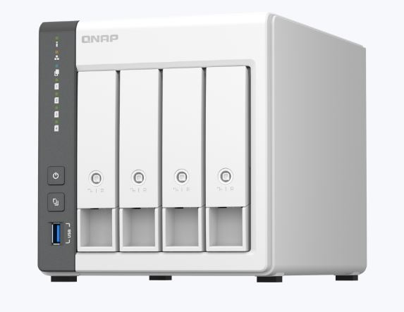 4711103080993 QNAP TS-433-4G 4 Bay NAS ARM 4-core Cortex-A55 2.0GHz processor, 4 GB on board (non-expandable)  -2 Year Warranty