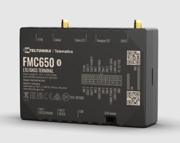 [4779027310275] Teltonika 4G LTE Cat 1 Tracker for Advanced Applications with High Capacity Backup Battery and External Antennas