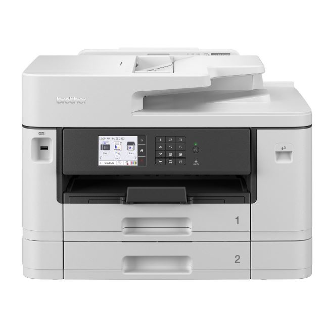 4977766817875 Brother J5740DW A3 Business Inkjet Multi-Function Printer with print speeds of 28ppm, dual paper trays supporting up to A3 and efficient A4 2-sided