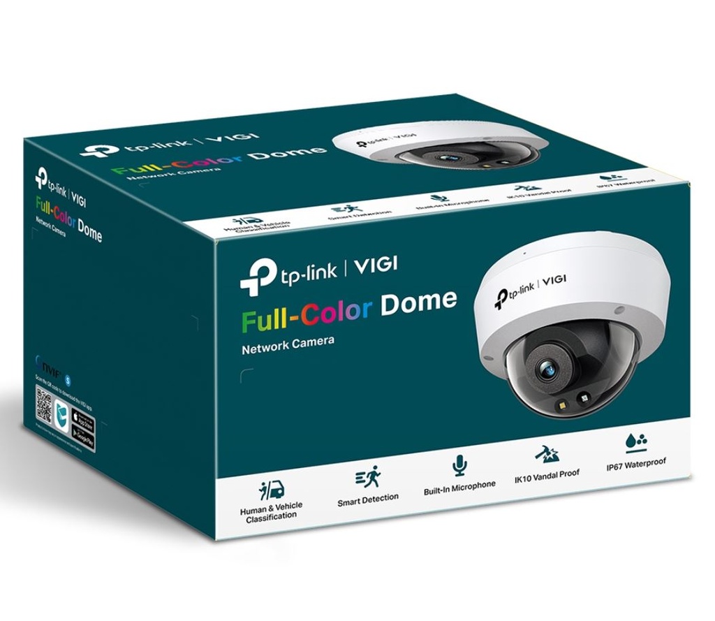 4895252503074 TP-Link VIGI 5MP C250(2.8mm) Full-Color Dome Network Camera 2.8mm Lens, Smart Detection, 2YW