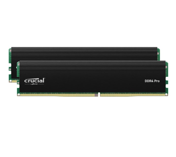 649528937797 Crucial Pro 64GB (2x32GB) DDR4 UDIMM 3200MHz CL22 Black Heat Spreader Support Intel XMP AMD Ryzen for Desktop PC Gaming Memory