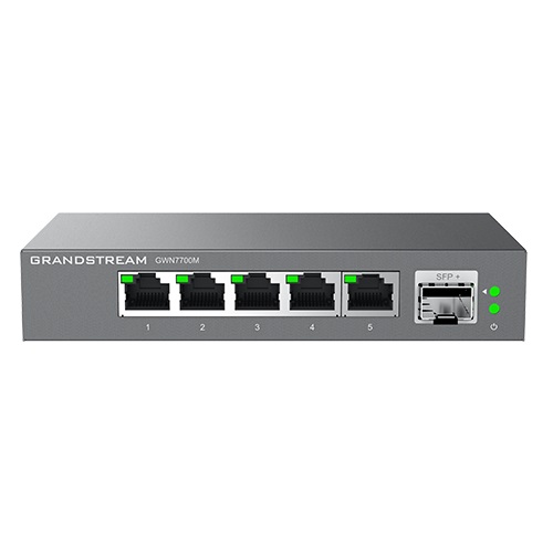 6947273704560 Grandstream GWN7700M Unmanaged 2.5 Multi-Gigabit Switch, 5 x 2.5 GigE, 1 x SFP+