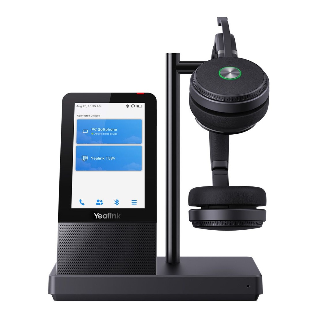 [6938818306431] Yealink WH66 Dual UC DECT Wireless Headset,UC Workstation,HDVoice, 2-Mic Noise Cancellation330° Adjustable, Leather Ear Cushions,TeamsZoom Certified