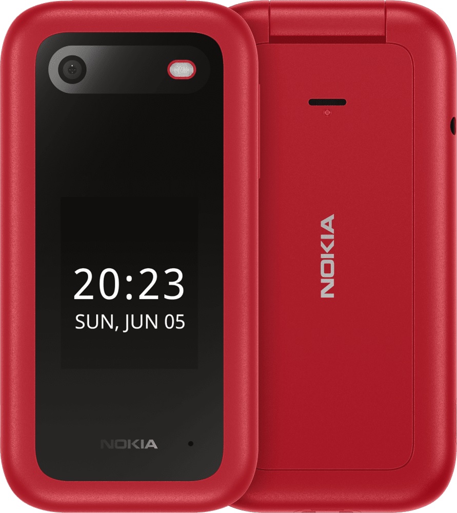 Nokia 2660 Flip 4G 128MB - Red (1GF012HPB1A03)*AU STOCK*, 2.8", 48MB/128MB, 0.3MP, Dual SIM, 1450mAh Removable, 2 Years Warranty