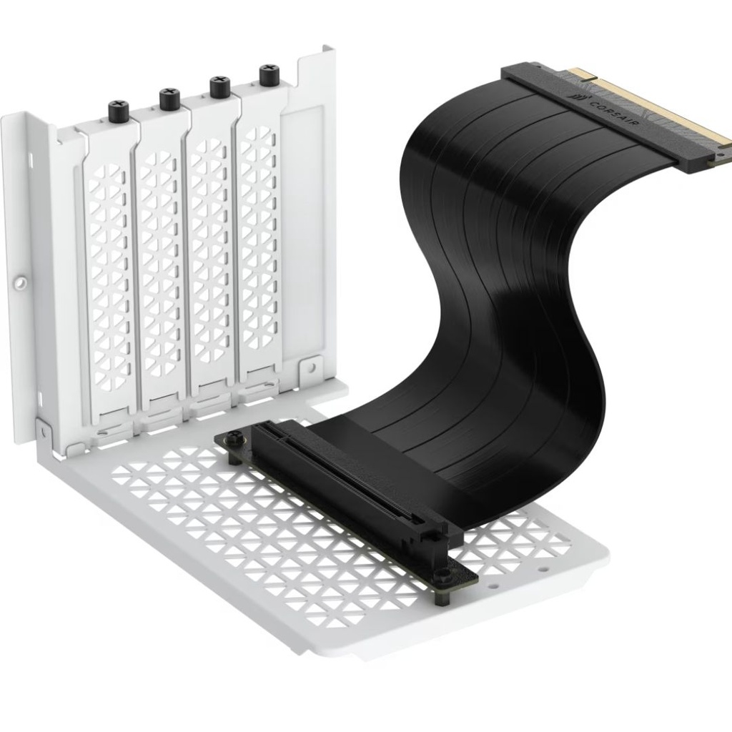 840006682790 Corsair 6500 Series Vertical GPU Mount Kit - WHITE  *Compatible with CORSAIR 6500 Series cases only