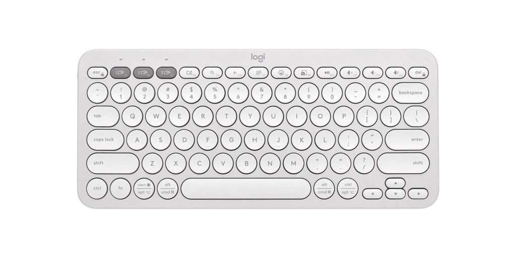 97855186010 Logitech PEBBLE KEYS 2 K380S Slim, minimalist Bluetooth® Wireless Keyboard with customizable keys (Graphite)