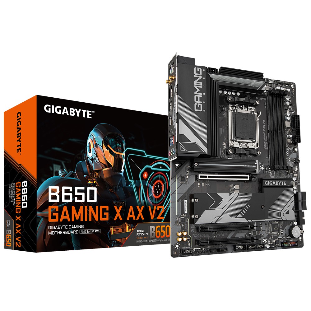 4719331860073 Gigabyte B650 GAMING X AX V2 AMD AM5 ATX Motherboard 4x DDR5~128GB,2x PCIe x16, 3x M.2, 4x SATA 6, 4x USB 3.2, 1x USB-C, 3x USB 2.0