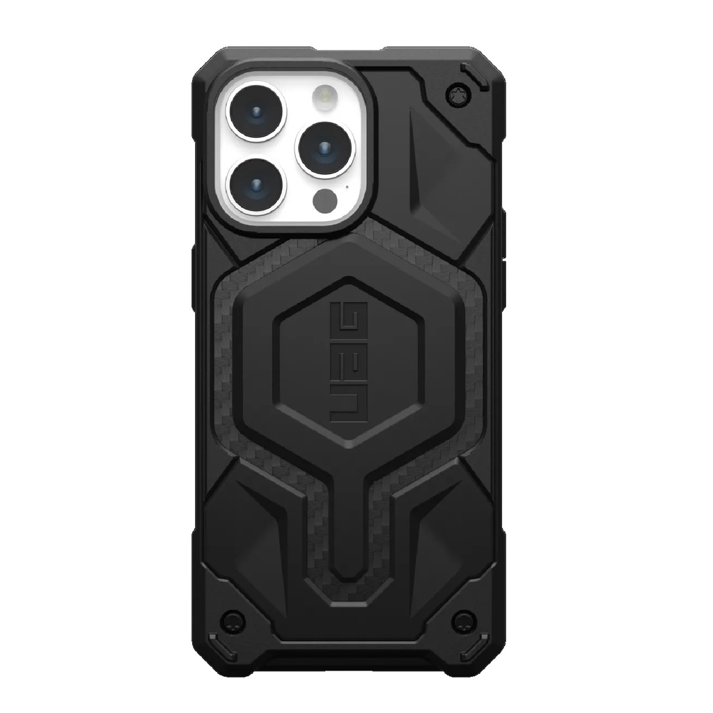 [840283909238] UAG Monarch Pro MagSafe Apple iPhone 15 Pro Max (6.7") Rugged Case - Carbon Fiber (114222114242), 25ft. Drop Protection (7.6M), 10 Years Warranty