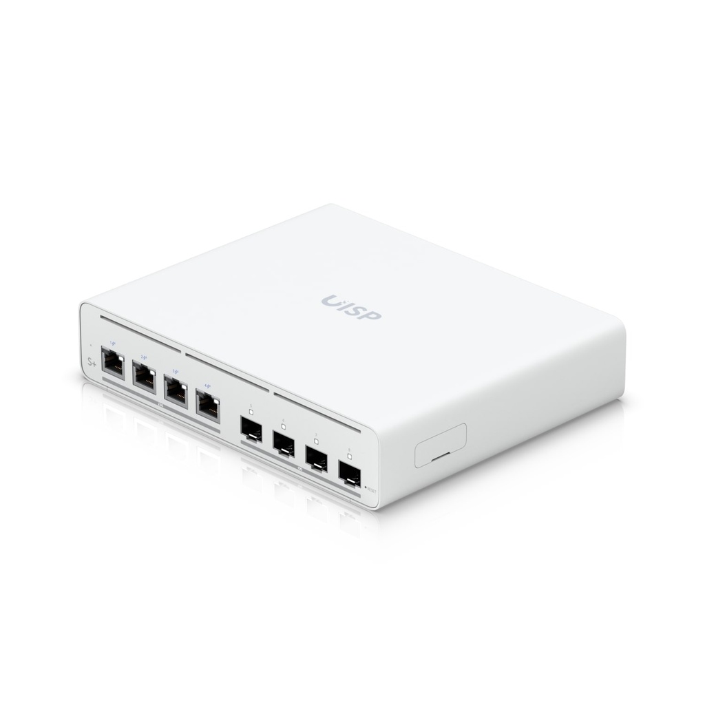 810084691908 Ubiquiti UISP Switch Plus, 2.5 GbE PoE Switch For ISP Applications, RJ45 Ports, 27V Passive PoE Output, 4 10G SFP+ ports,  2Yr Warr
