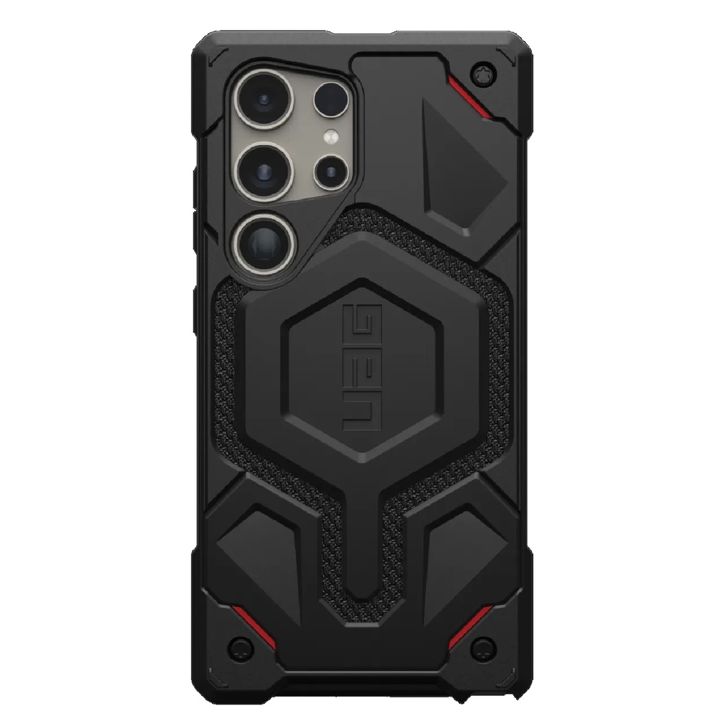 840283912344 UAG Monarch Pro Magnetic Kevlar Samsung Galaxy S24 Ultra 5G (6.8") Rugged Case - Black (214416113940), 25ft. Drop Protection (7.6M), 10 Years Warranty