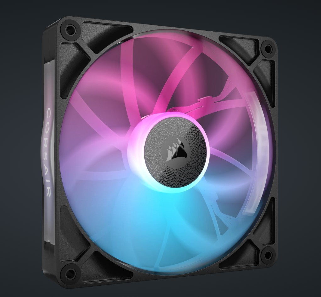 [840006680932] Corsair RX140 RGB Black, Single Fan PWM. AirGuide Magnetic Bearing. High Airflow and Efficient. Case Black Fan