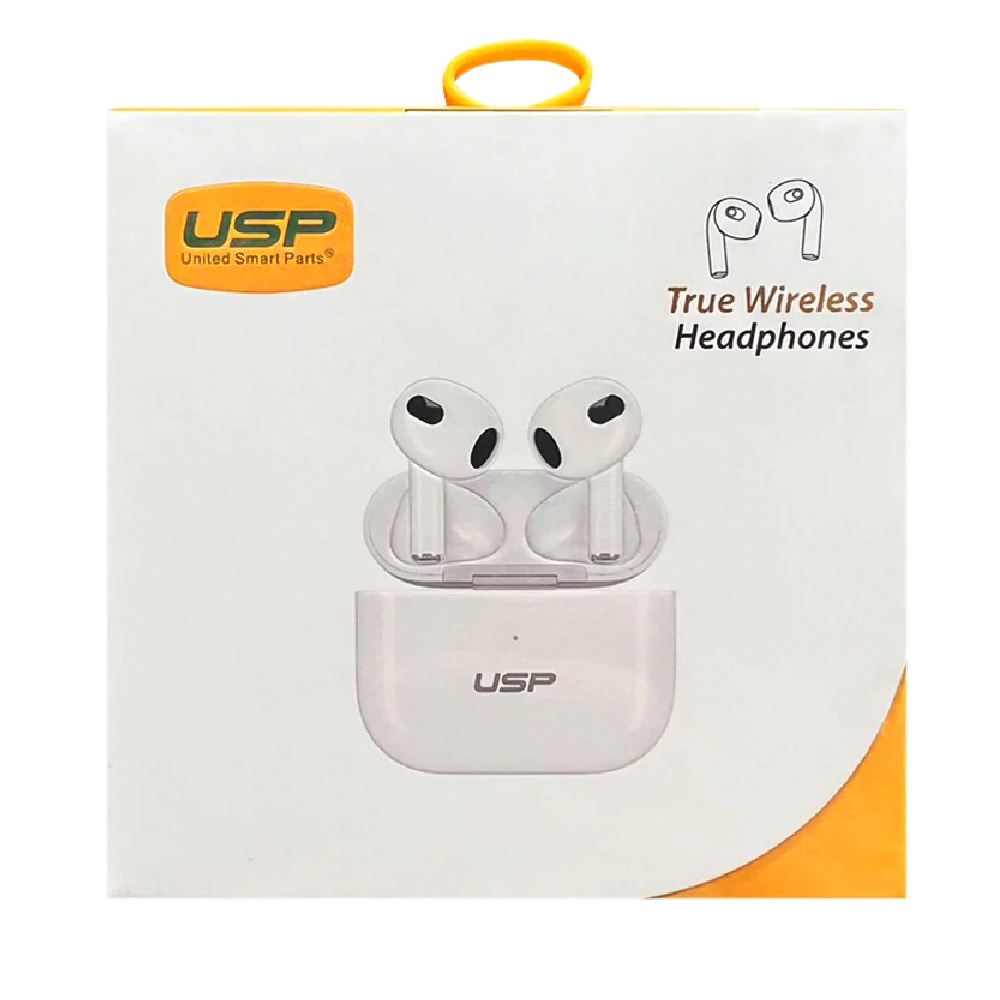 [6972890208108] USP True Wireless Earphones/Headphones White BT231, Long Battery Life, Smart Touch, Coil Speaker, More Stable, Bluetooth 5.0 Technology