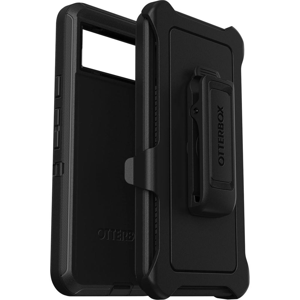 840304746576 OtterBox Defender Google Pixel 8 (6.2") Case Black - (77-94192), DROP+ 5X Military Standard, Included Holster, Raised Edges, Rugged, 7 Years Warranty