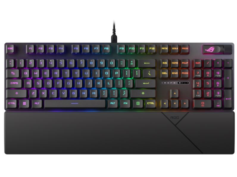 4711081994091 ASUS ROG STRIX SCOPE II RX Blue Switch Optical Gaming Keyboard,IP57 Waterproof Protection, Streaming Hotkeys, Multi-function Controls