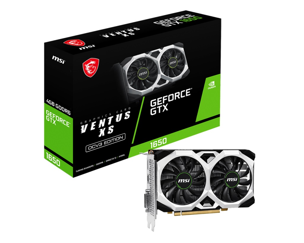 4711377123044 MSI nVidia GeForce GTX 1650 D6 VENTUS XS OCV3 1620 MHz / 12 Gbps GDDR6 7680x4320 1xHDMI 2.0b PCIE x16 3.0 (NEW)