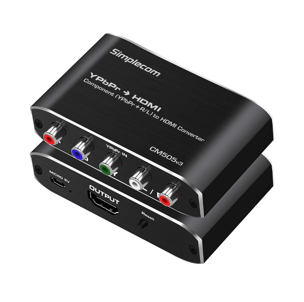 9350414003496 Simplecom CM505v3 Component (YPbPr + Stereo R/L) to HDMI Converter Full HD 1080p
