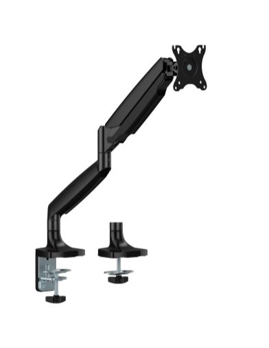 [6956745178280] Brateck LDT82-C012E SINGLE SCREEN HEAVY-DUTY MECHANICAL SPRING MONITOR ARM For most 17"~45" Monitors, Matte Black (LS)