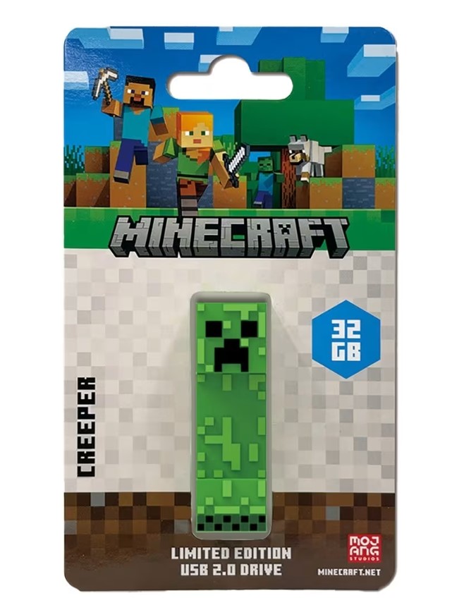 4895117969793 Verbatim Minecraft Collector s Edition USB Flash Drive - 32GB - Creeper. Retail Pack