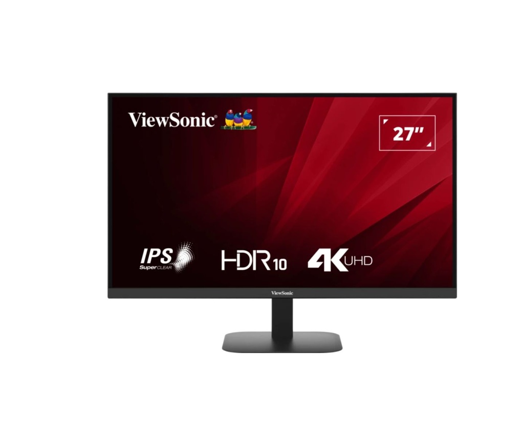 766907028607 ViewSonic 27" 4K 3840 x 2160 SuperClear IPS, HDR10, 2x HDMI and DP x1, Eye Pro Tech.Seamless, VESA 75, Eco Mode, Joy Key rear, Office Monitor