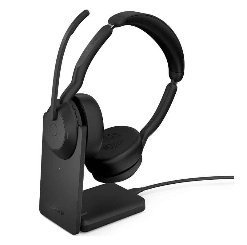 [5706991027556] Jabra  Evolve2 55 Link380a UC Stereo Stand USB-A, Link 380 Bluetooth® Adapter ,30m Wireless Range, 18 Hours Battery Life, ANC