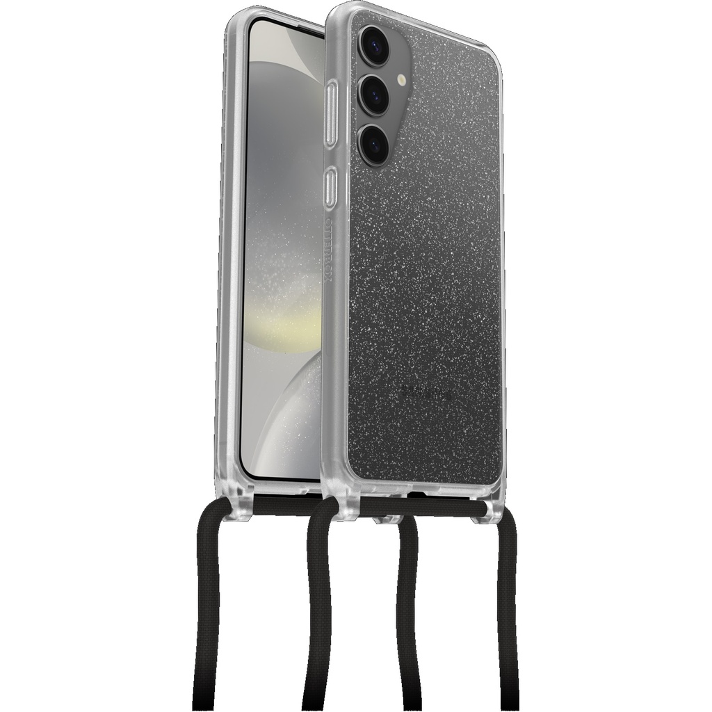 840304753055 OtterBox React Necklace Samsung Galaxy S24 5G (6.2") Case Stardust (Clear Glitter) - (77-94737), DROP+ Military Standard, 7 Years Warranty