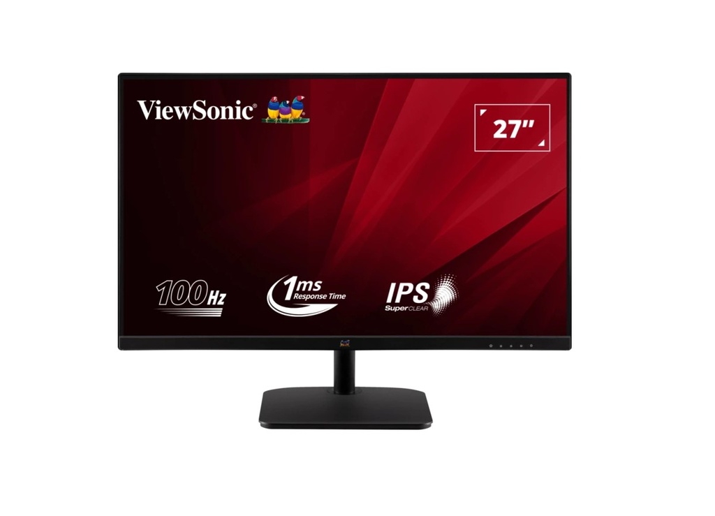 766907007770 Retail BID - ViewSonic 27” Office Business, Super Clear IPS, 1ms 100hz, Ultra Slim Bezel, FHD, VGA, HDMI. VESA 100. 3Yrs AR. Monitor