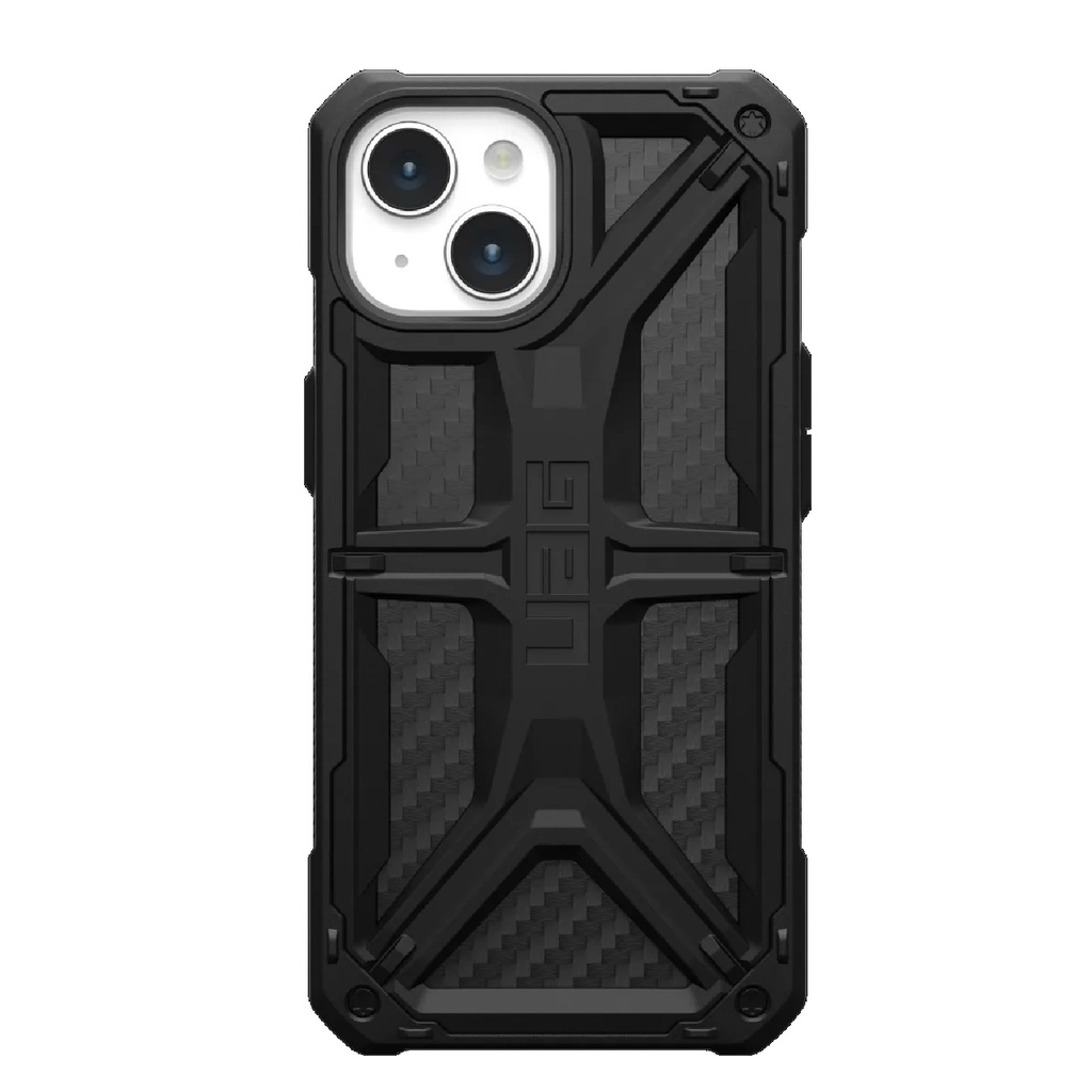 840283909665 UAG Monarch Apple iPhone 15 (6.1") Rugged Case - Carbon Fiber (114289114242), 20ft. Drop Protection (6M), Tactical Grip, 10 Years Warranty