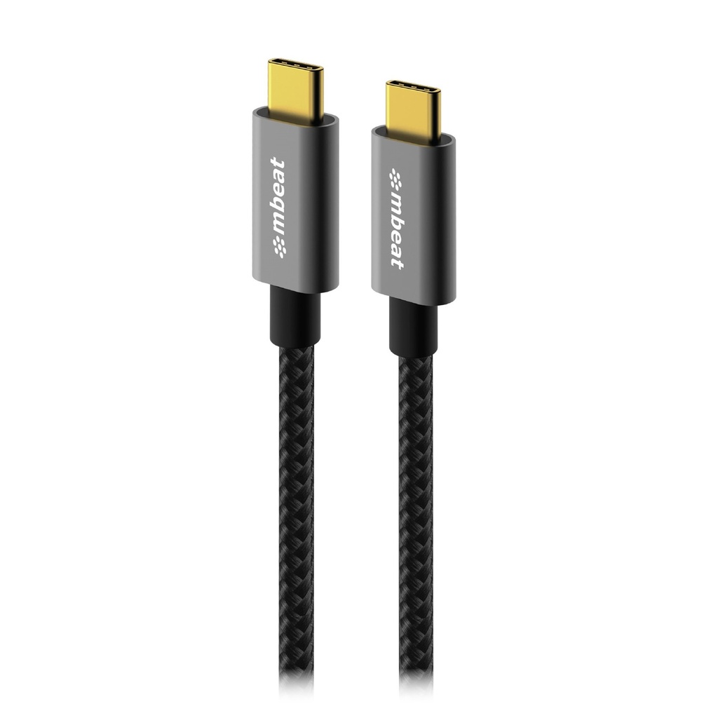 9346396003760 mbeat Tough Link 1.8m USB 3.2 Gen2 USB-C Cable - Space Grey transfer at speeds up to 10Gbps Video Resolution: Maximum 4K/60Hz