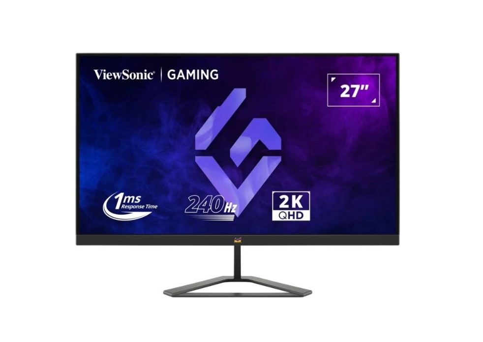 766907027891 ViewSonic 27" 2K 240hz 1ms Lightning Fas, IPS, Dual Speakers, SuperClear IPS. 2x HDMI 2.0, 1x DP 1.4. VESA 100x 100t, Tilt Gaming Monitor