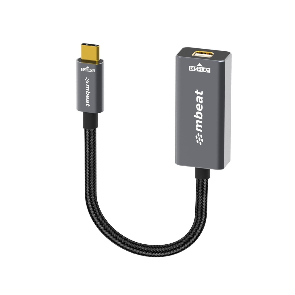 [9346396003647] mbeat Tough Link USB-C to Mini DisplayPort Adapter  Host Interface: USB-C 3.2 Gen 2 Up to 4K@60Hz (3840×2160) Product Weight: 19.2g