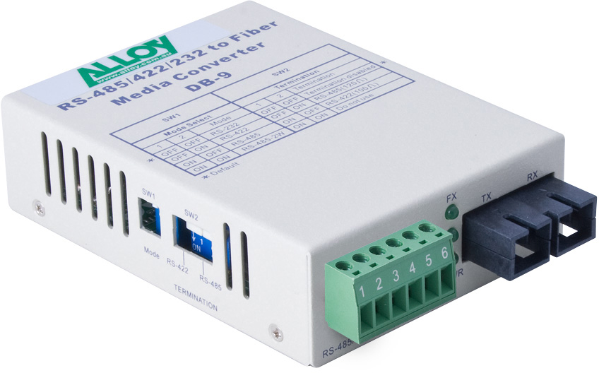 NHA-SCR460SC-2 Alloy SCR460SC-2 RS-232/422/485 Serial Terminal to Multimode Fibre Converter. Max. range 2 Km