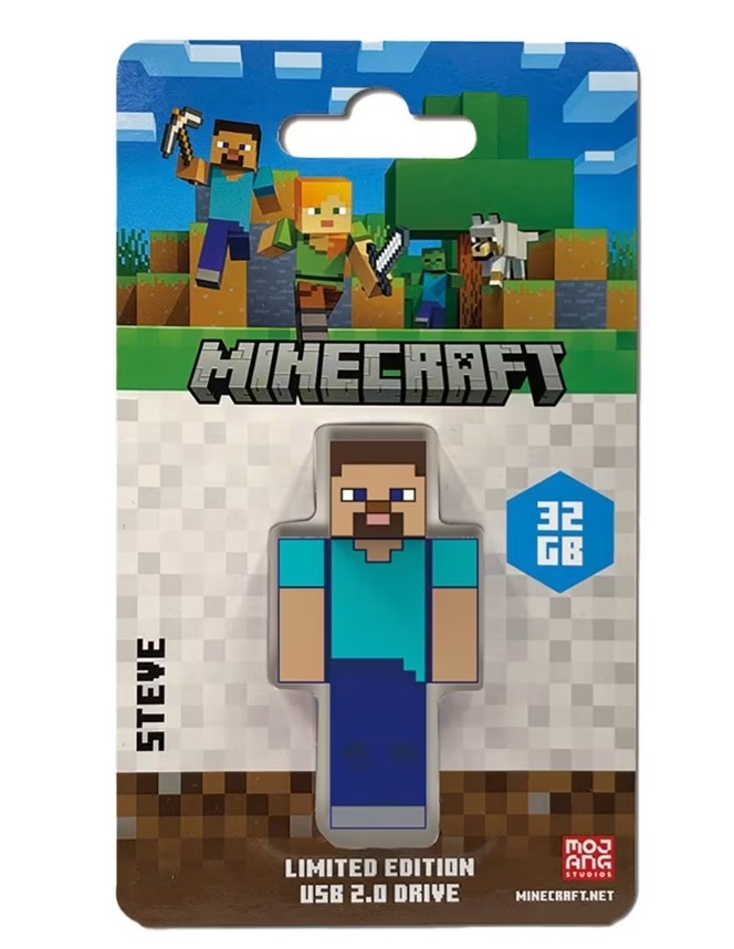 4895117969786 Verbatim Minecraft Collector s Edition USB Flash Drive - 32GB - Steve. Retail Pack