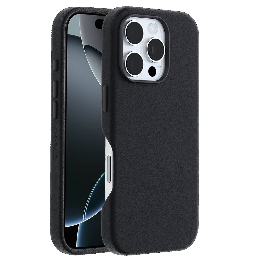 840304771417 OtterBox Symmetry MagSafe Cactus Leather Apple iPhone 16 Pro (6.3") Case Black-(77-96317),DROP+ 3X Military Standard,Pocket friendly,7 Years Warranty