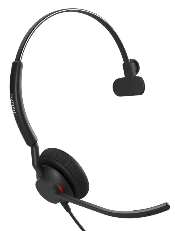 SPJ-E-40-UC-M-A Jabra Engage 40 (Inline Link) UC Mono USB-A Corded Headsets, Lightweight  sturdy, Double the mic, Busylight, Hearing Protection, Audio Quality