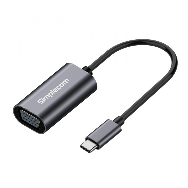 9350414002666 Simplecom DA104 USB-C to VGA Adapter Full HD 1080p
