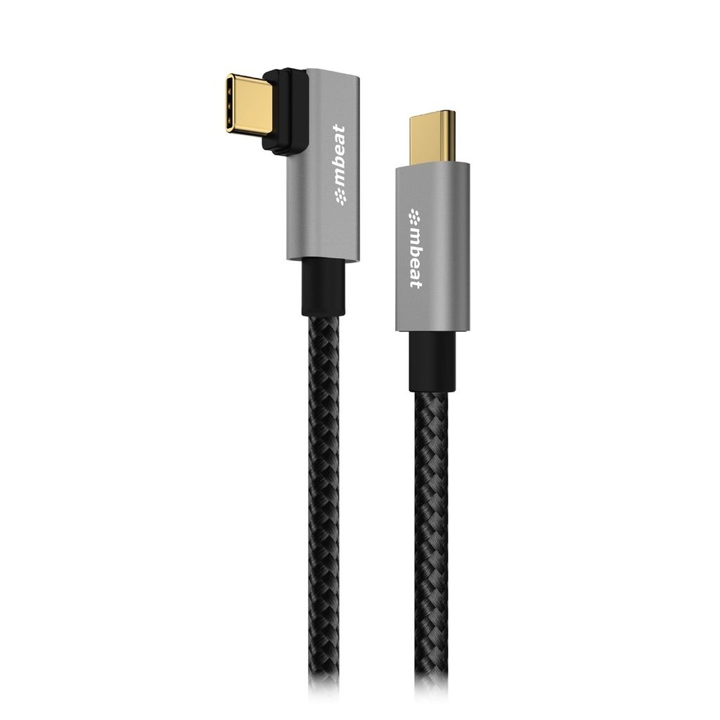 9346396003777 mbeat Tough Link 1.8m L-Shape USB 3.2 Gen2 USB-C Cable - Space Grey Data Transfer Rate: Maximum 10Gbps  Video Resolution: Maximum 4K/60Hz Weight 85g