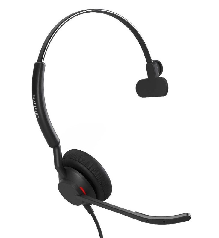 SPJ-E-50II-UC-M-A Jabra Engage 50 II UC Mono Corded USB-A Headset Link, Best Headset for Clear Customer Calls, Lightweight, Hearing Protection, Smartringer, Busylight