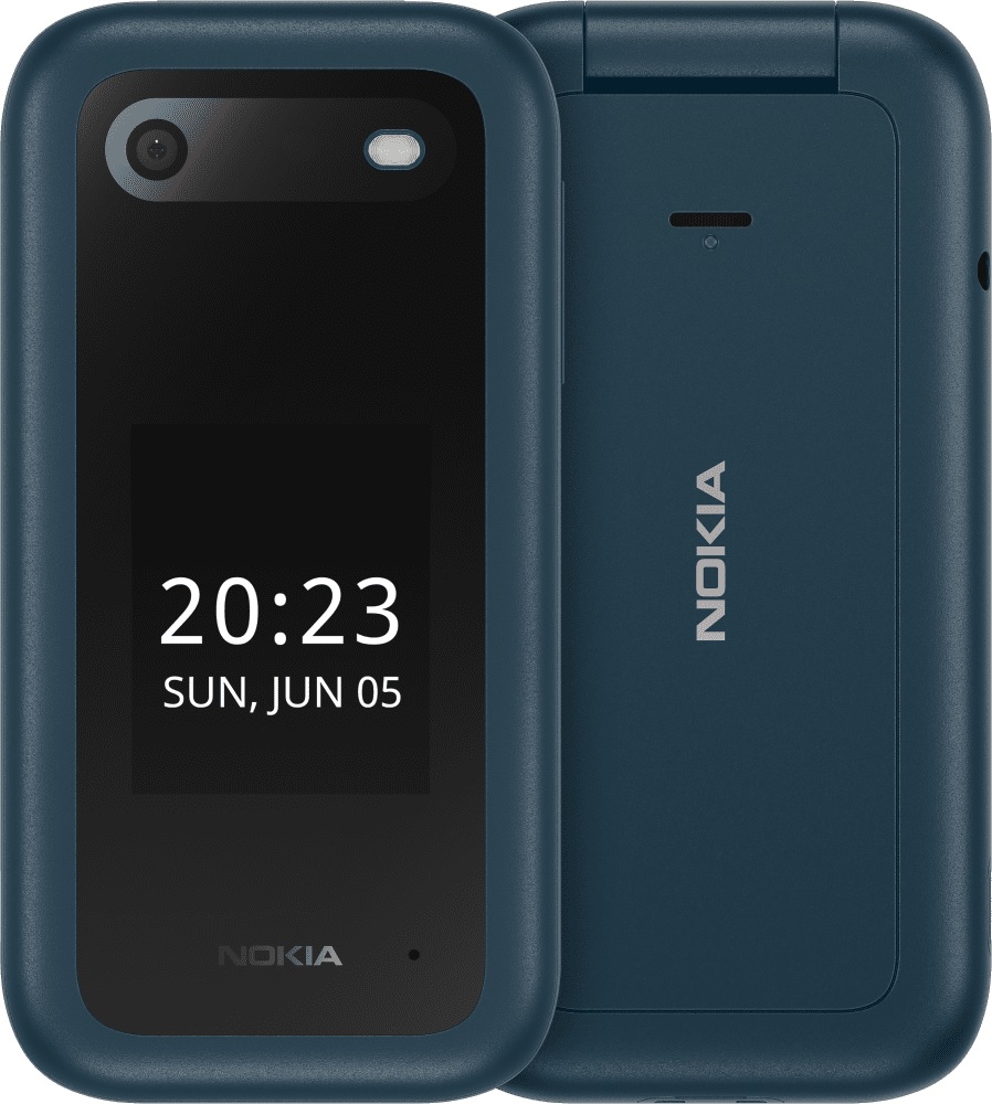 6438409077912 Nokia 2660 Flip 4G 128MB - Blue (1GF012HPG1A02)*AU STOCK*, 2.8", 48MB/128MB, 0.3MP, Dual SIM, 1450mAh Removable, 2 Years Warranty