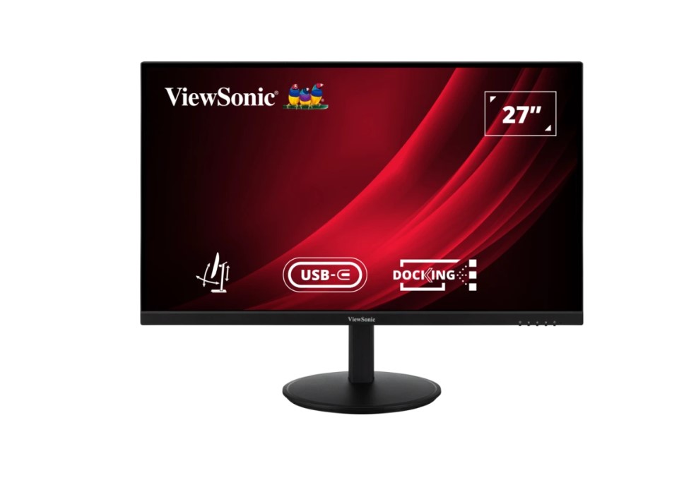 VG2709U-2K ViewSonic 27" VG 2K SuperClear IPS, Docking, USB-C, Daisy Chain, DP In/Out, RJ45,100w PD, Height Adjustable 3y Advance Replacement, Business Monitor.