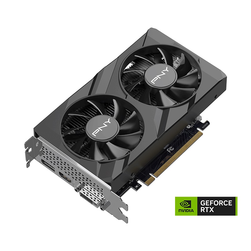751492786308 PNY GeForce RTX™ 3050 6GB GDDR6 VERTO™ Dual Fan 2nd Gen Ray Tracing Cores PCI-Express 4.0 x16 (x8 active)